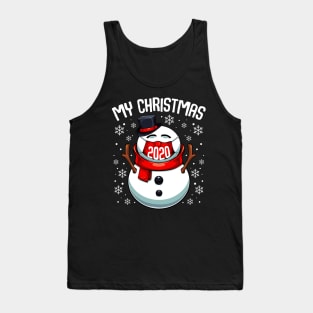 Snowman - My Christmas 2020 - Snowman Wearing A Face Mask Tank Top